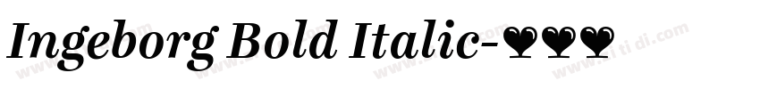 Ingeborg Bold Italic字体转换